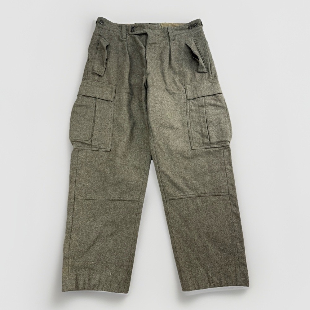 Vintage Möllenkamp & Coechie‎ Wool Cargo Pants Mens 36 Adjustable Workwear Heavy